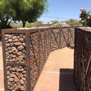 rock gabions welded by Jonathan Thiele